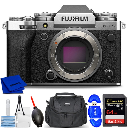 FUJIFILM X-T5 Mirrorless Camera 16782337 - 7PC Accessory Bundle