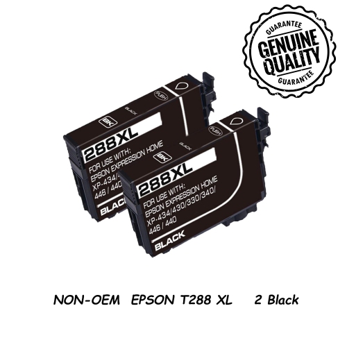 Cartouche d’encre de rechange 2 compatible noir pour Epson T288 Epson T288XL à utiliser avec l’imprimante expression Home XP-440 XP-446 XP-330 XP-340