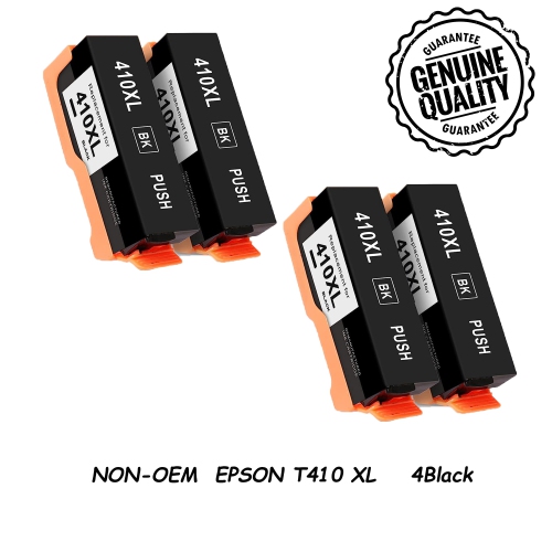 Cartouche d’encre de rechange 4 compatible avec les cartouches d’encre noire pour Epson T410 T410XL à utiliser avec l’imprimante expression XP-640