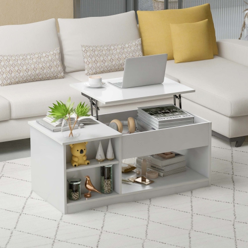 Costway Lift-Top Coffee Table Modern Cocktail Table with Lift Tabletop for Home Office