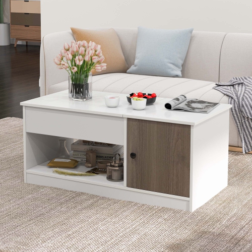 Costway Lift-Top Coffee Table Modern Cocktail Table with Lift Tabletop for Home Office