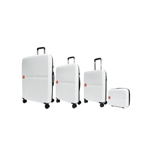 Cavalinho 4 Piece Colorful Hardside Luggage Set - White (68020004)