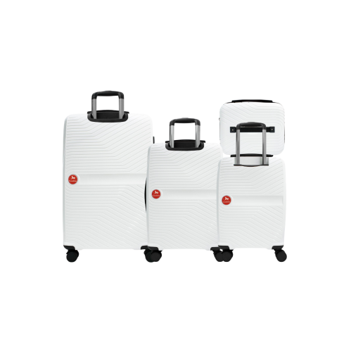 Cavalinho 4 Piece Colorful Hardside Luggage Set - White (68020004)
