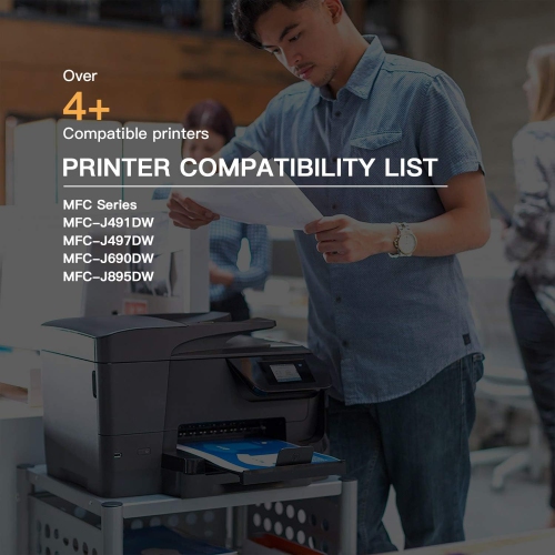 4 Black Compatible Replacement for Brother LC3013XL Ink Cartridge Brother 3013 - Brother Printer MFC-J491DW MFC-J497DW MFC-J690DW MFC-J895DW Printer