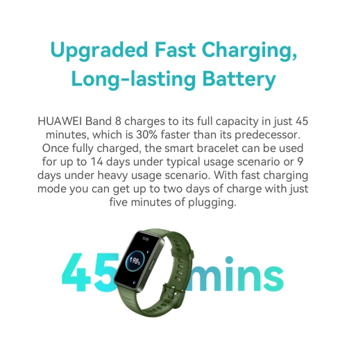 HUAWEI Band 8, Ultra-Slim Design, 2-week battery life, SpO2 Blood Oxygen & Heart Rate monitor, TruSleepTM 3.0, 100 Workout Modes, Sakura Pink