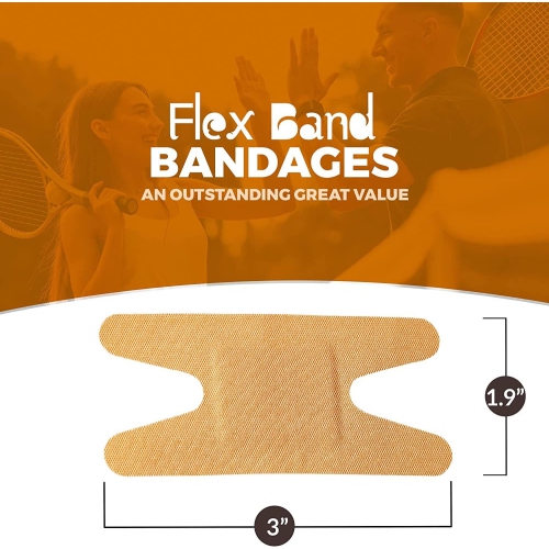 Flexible Fabric Bandages - Flex Fabric Adhesive Bandages Knuckle Bandages for Finger Care and to Protect Wounds from Infection -