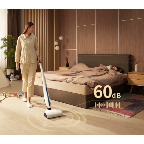 HIZERO Bionic Hard Floor Cleaner,Lightweight Cordless Wet Dry Electric Mop, Quiet Stick Hardwood Floors Cleaners, No Suction As Vacuums, Sweep Mop