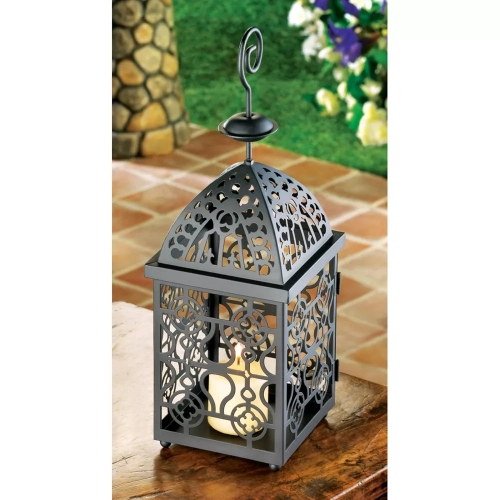13.75" Iron Moroccan Birdcage Outdoor Lantern Bronze