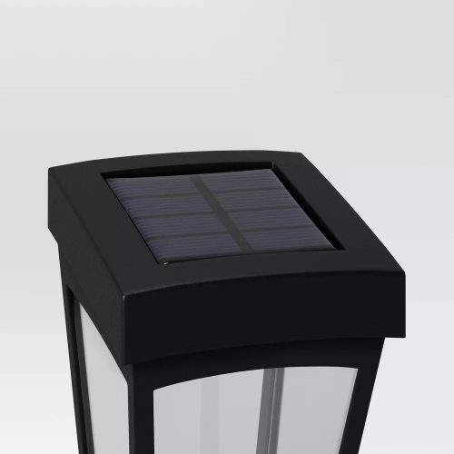 2pk Deck Led Outdoor Lantern Lights Black