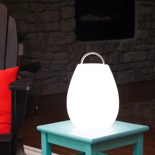 12.6" Wander Outdoor Table Lamp - White - Mooni