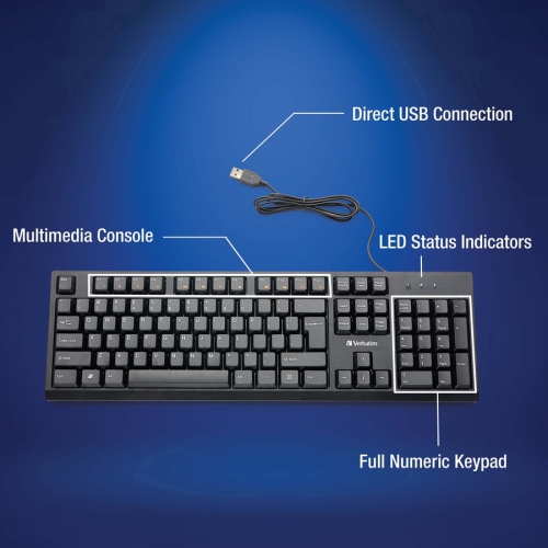 Verbatim Wired Optical Keyboard & Mouse Combo