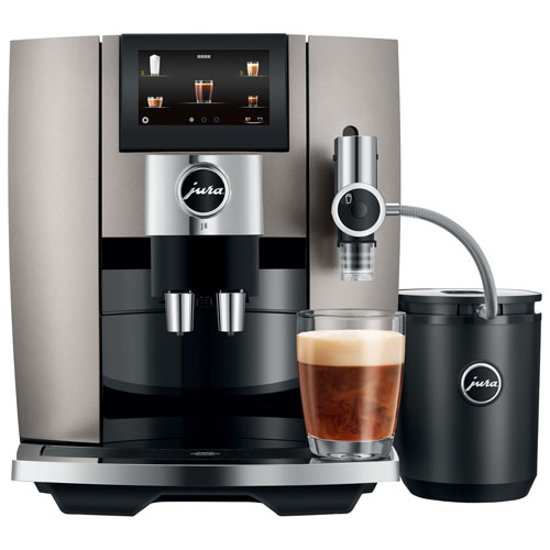 Jura J8 Automatic Espresso Machine with Frother & Coffee Grinder - Midnight Silver