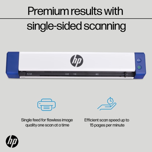 HP USB Document Scanner & Photo Scanner for 1-Sided Sheetfed Digital Scanning, White