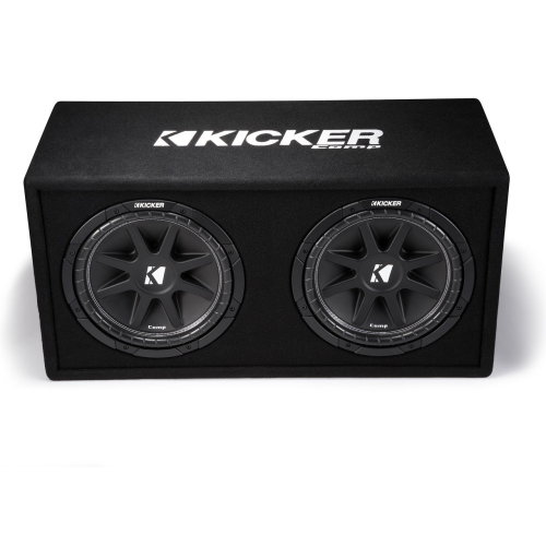 Kicker 43DC122 Dual Comp 12-inch Subs in Vented Encl, 2-Ohm, RoHS Compliant