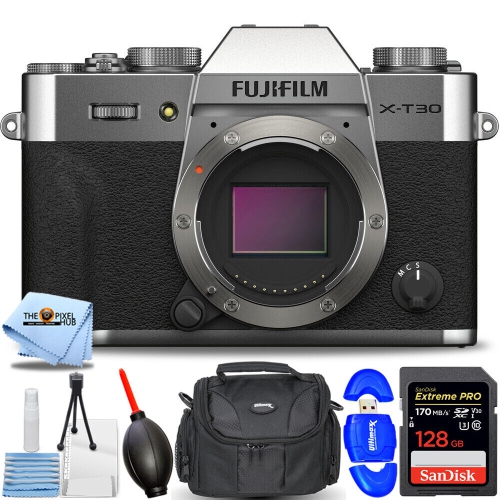 FUJIFILM  X-T30 Ii Mirrorless Camera (Silver) 16759641 - 7PC Accessory Bundle