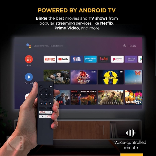 Kodak FLIK HD9 Smart Projector, Portable Mini Projector with Android TV & Bluetooth