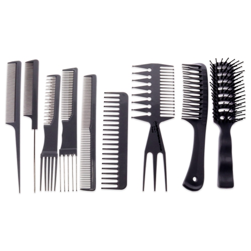 Professional Plastic Comb and Brush Set by Marianna for Unisex - 9 Pce