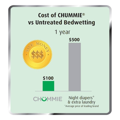 Chummie Premium Bedwetting Alarm for Deep Sleepers - Award Winning, Clinically Proven System with Loud Sounds, Bright Lights and Strong Vibrations,