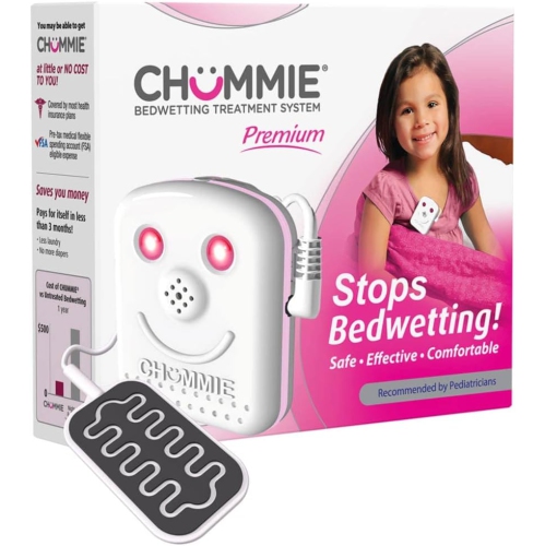 Chummie Premium alarme de mouillage de lit pour les personnes qui dorment profondément - système primé et cliniquement éprouvé avec des sons forts, d