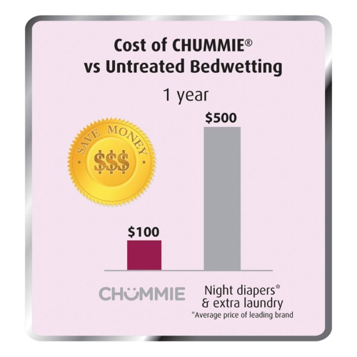 Chummie Premium Bedwetting Alarm for Deep Sleepers - Award Winning, Clinically Proven System with Loud Sounds, Bright Lights and Strong Vibrations,