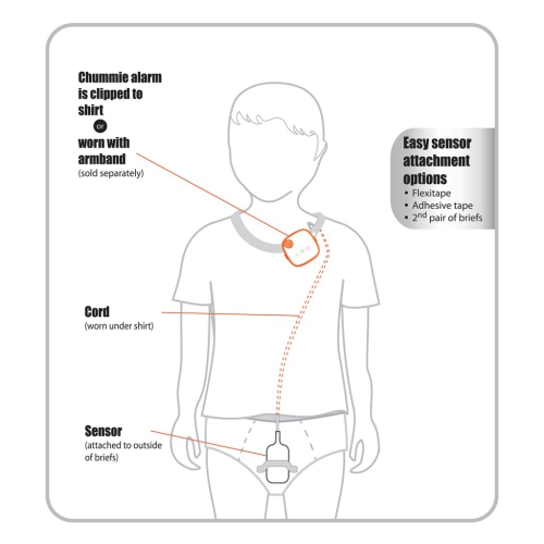 Alarme de mouillage de lit Chummie Elite pour enfants et sommeil profond système d'alarme de mouillage de lit primé avec sons forts et vibrations