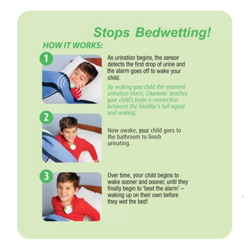 Alarme de mouillage de lit Chummie Elite pour enfants et sommeil profond système d'alarme de mouillage de lit primé avec sons forts et vibrations
