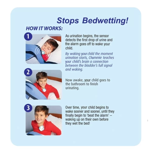 Alarme de mouillage de lit Chummie Elite pour enfants et sommeil profond système d'alarme de mouillage de lit primé avec sons forts et vibrations