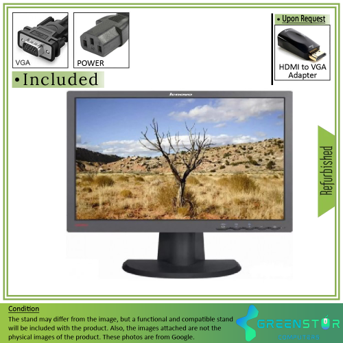 LENOVO  Refurbished(Good) - Thinkvision Lt2252P 22" Widescreen 1680X1050 HD Led Backlight Lcd Tn Monitor