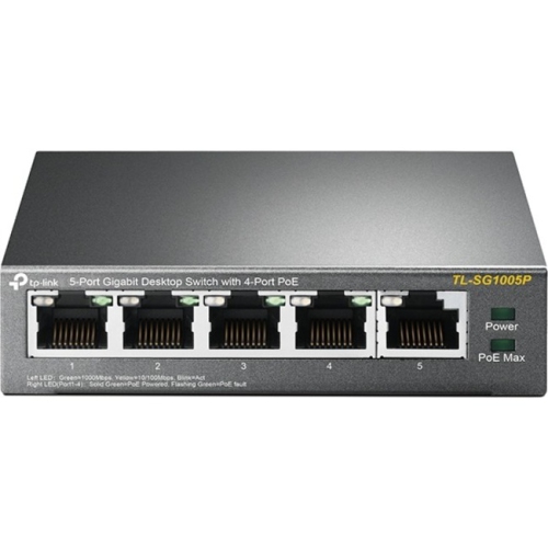 TP-Link TL-SG1005P 5-Port Gigabit Desktop Switch with 4-Port PoE+