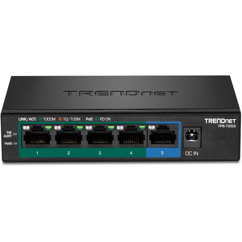 TRENDnet 5-Port Gigabit PoE+ Switch -