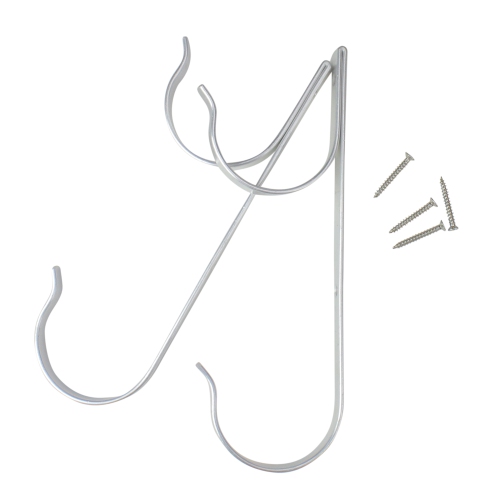 Set of 2 Silver Pole Hangers Swimming Pool and Spa Acessory 8.5"