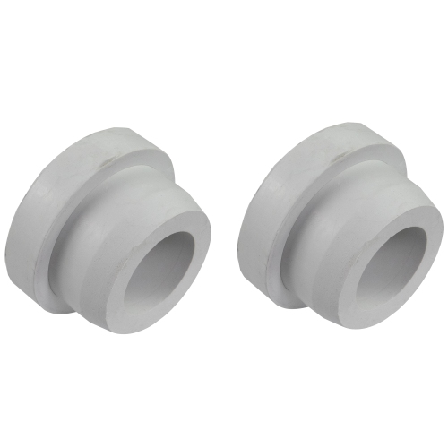 Set of 2 White Swimming Pool Ladder Inside Bumper Plug Fittings for Handrails 2.25"