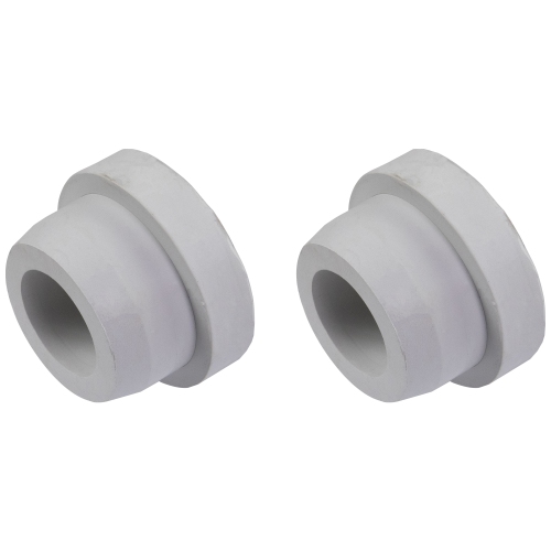 Set of 2 White Swimming Pool Ladder Inside Bumper Plug Fittings for Handrails 2.25"