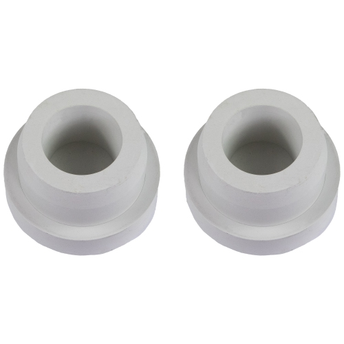 Set of 2 White Swimming Pool Ladder Inside Bumper Plug Fittings for Handrails 2.25"