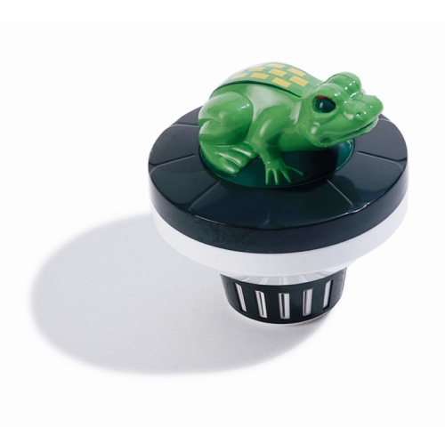 7.5-Inch Green and Black Frog Floating Swimming Pool Chlorine Dispenser