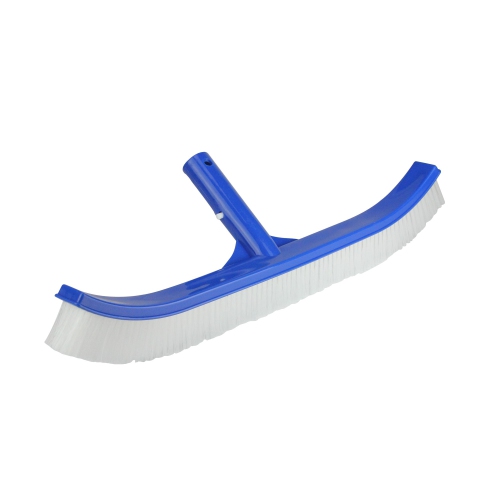 17.5" Blue Swimming Pool Cleaning Curved Brush with Back Support