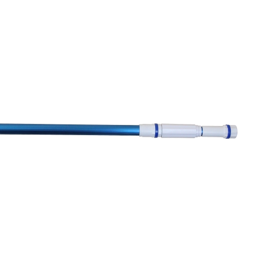 15.25' Blue Corrugated Adjustable Telescopic Pole for Vacuum Heads and Skimmers