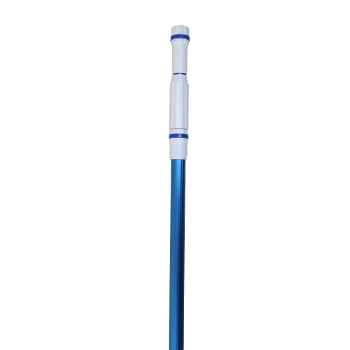15.25' Blue Corrugated Adjustable Telescopic Pole for Vacuum Heads and Skimmers