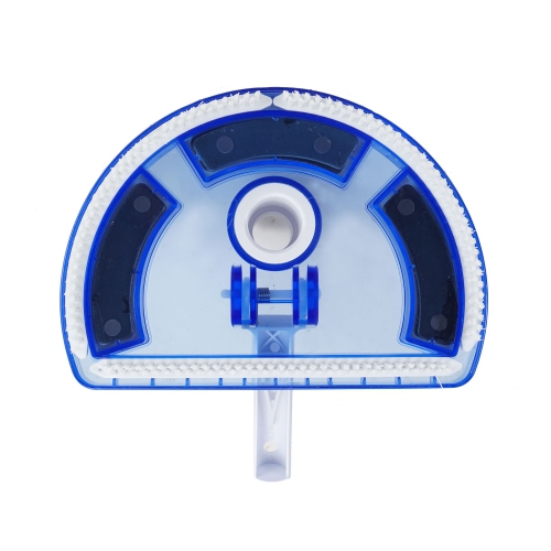 10.5" White and Blue Deluxe Half Moon Vinyl Liner Swimming Pool Vacuum Head