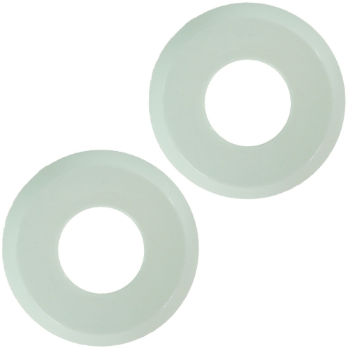 4.5" White Escutcheon for D48mm Pool Handrails - Set of 2