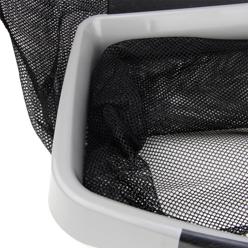 17.5-Inch Gray and Black Swimming Pool Deep Bag Leaf Rake Skimmer Head