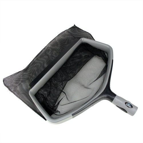 17.5-Inch Gray and Black Swimming Pool Deep Bag Leaf Rake Skimmer Head