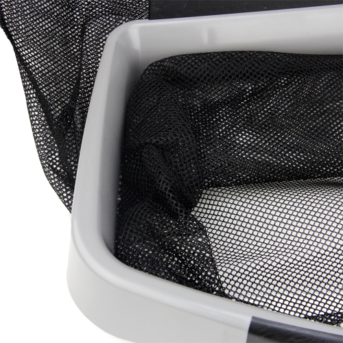 17.5-Inch Gray and Black Swimming Pool Deep Bag Leaf Rake Skimmer Head