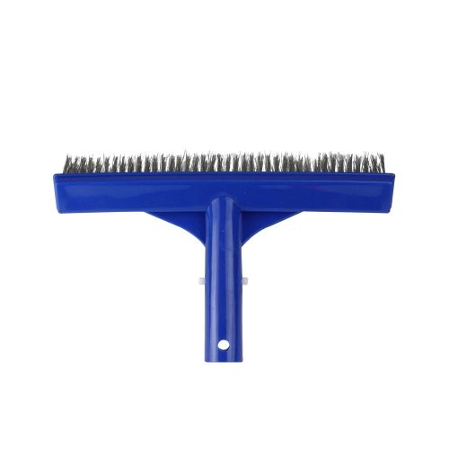 9.75" Blue Stainless Steel Algae Brush for Cement Pools
