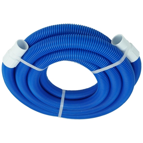 Blue and White Blow Molded Vacuum Hose with Swivel Cuffs 27' x 1.25"