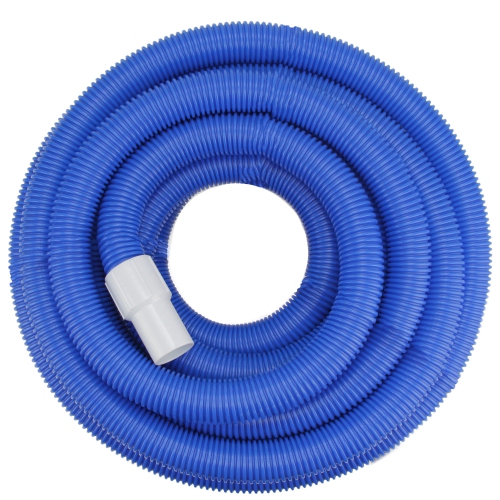 Blue Blow-Molded PE In-Ground Swimming Pool Vacuum Hose with Swivel Cuff 25' x 1.5"