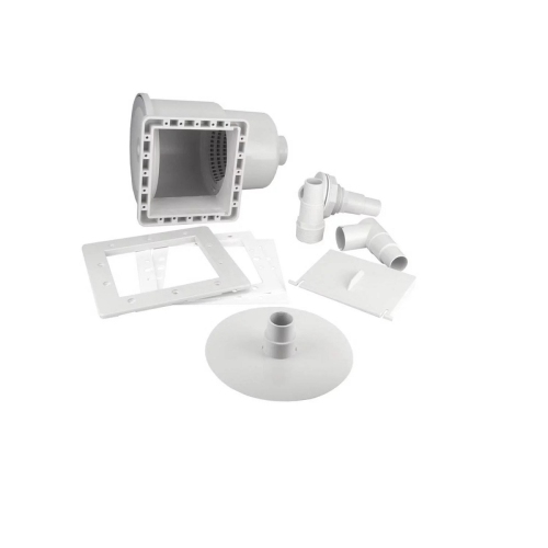 11.5-Inch White HydroTools ABS Thru-Wall Skimmer for Above-Ground Swimming Pool