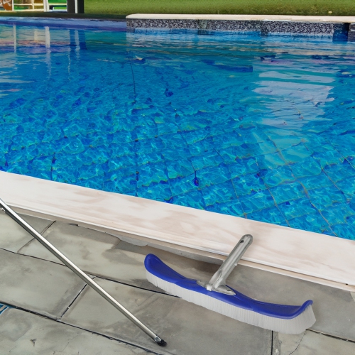 19" Blue Flexible Bristle Brush for Pools