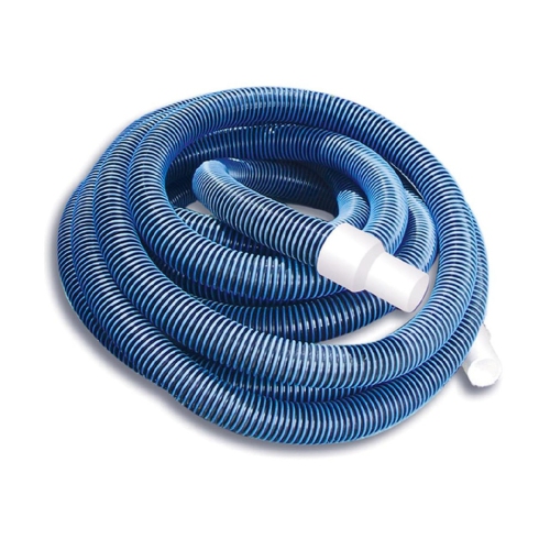 Blue and White Spiral Wound Vacuum Hose with Cuffs 21' x 1.25"