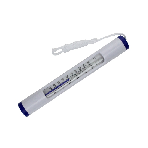 6.75" White and Blue Round Swimming Pool Thermometer with Cord